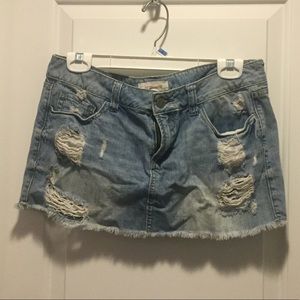 Denim mini skirt